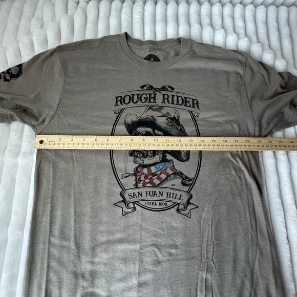 Wash with Souls Rough Riders San Juan Hill T-shirt Mens Size M Military Green - Picture 6 of 7
